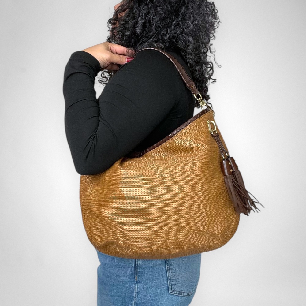 MICHAEL KORS Bennet Straw Hobo Shoulder Bag - Picture 2 of 12
